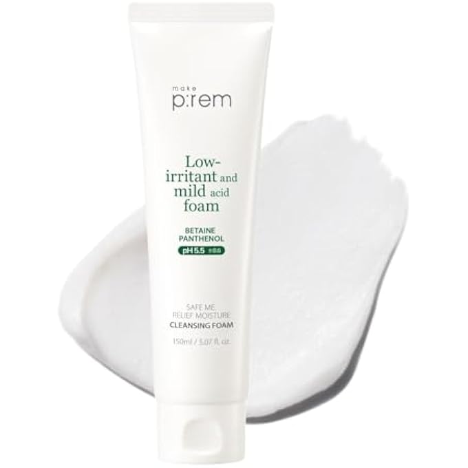 STRBOXONG SAFE ME. RELIEF MOISTURE CLEANSING FOAM, DELICATE EYE-FRIENDLY FACE WASH, PH BALANCED DEEP PORE CLEANSING, KOREAN SKIN CARE, 150ML, 5.07 FL.OZ. - Image 1